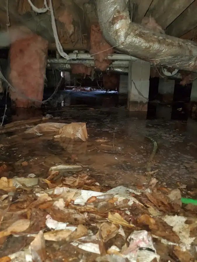 Crawl space flood assessment for Commercial Water Damage Restoration in North Ridgeville